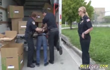 Milf cops can't resist black cock